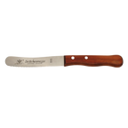 "Fox" 4.5" hump knife with serration, cherry wood handle