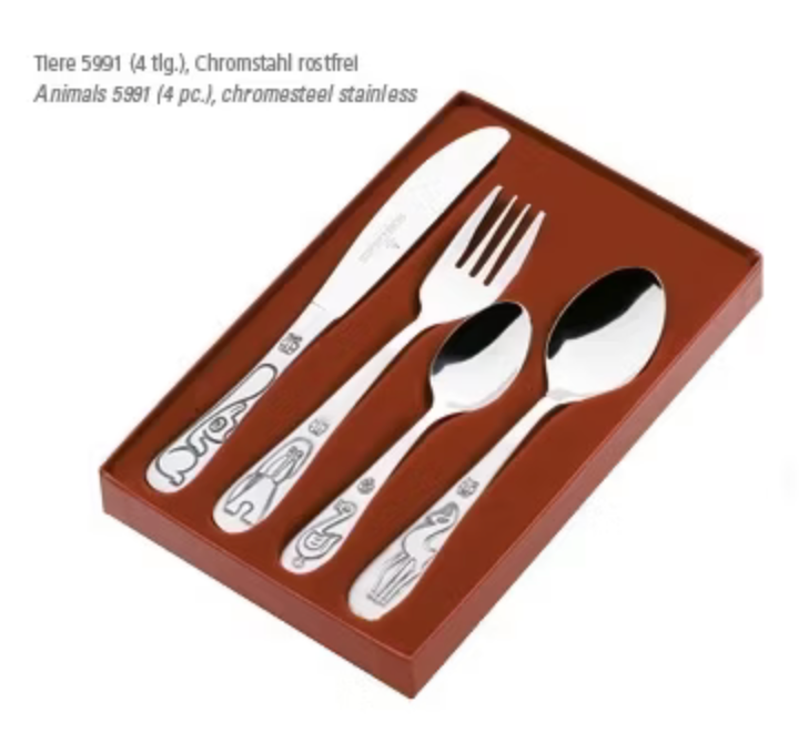 Kinderbesteck "Tiere" Picard & Wielpütz - 4/teilig