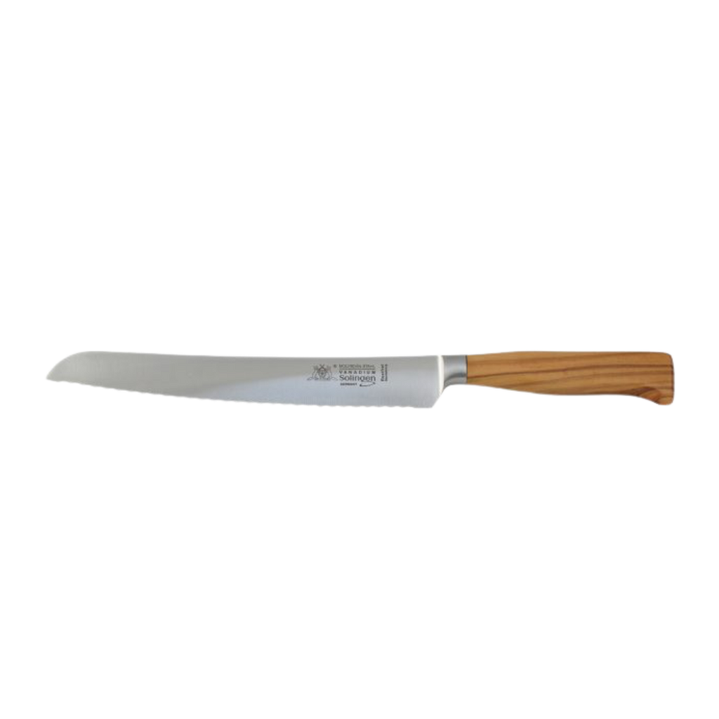 Bread knife 21cm, forged blade, stainless steel, olive wood handle