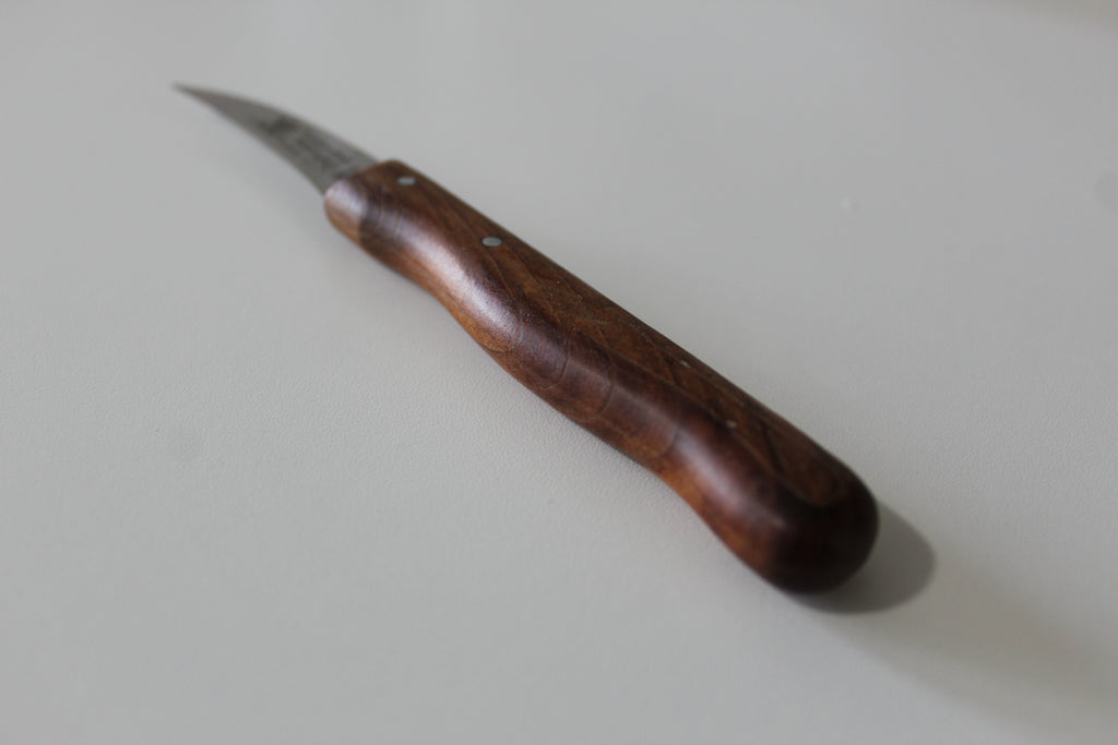 Schälmesser "Fuchs" 2,5" Kirschholzgriff rostend