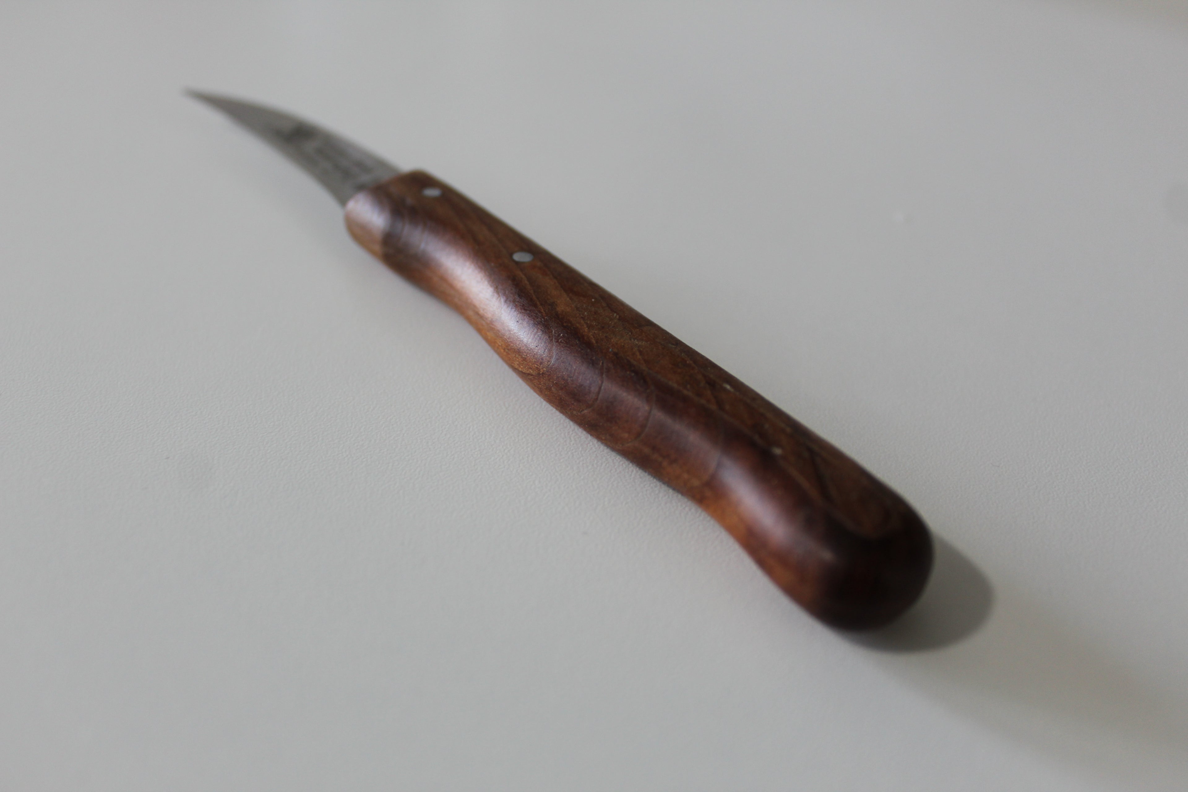 Schälmesser "Fuchs" 2,5" Kirschholzgriff rostend