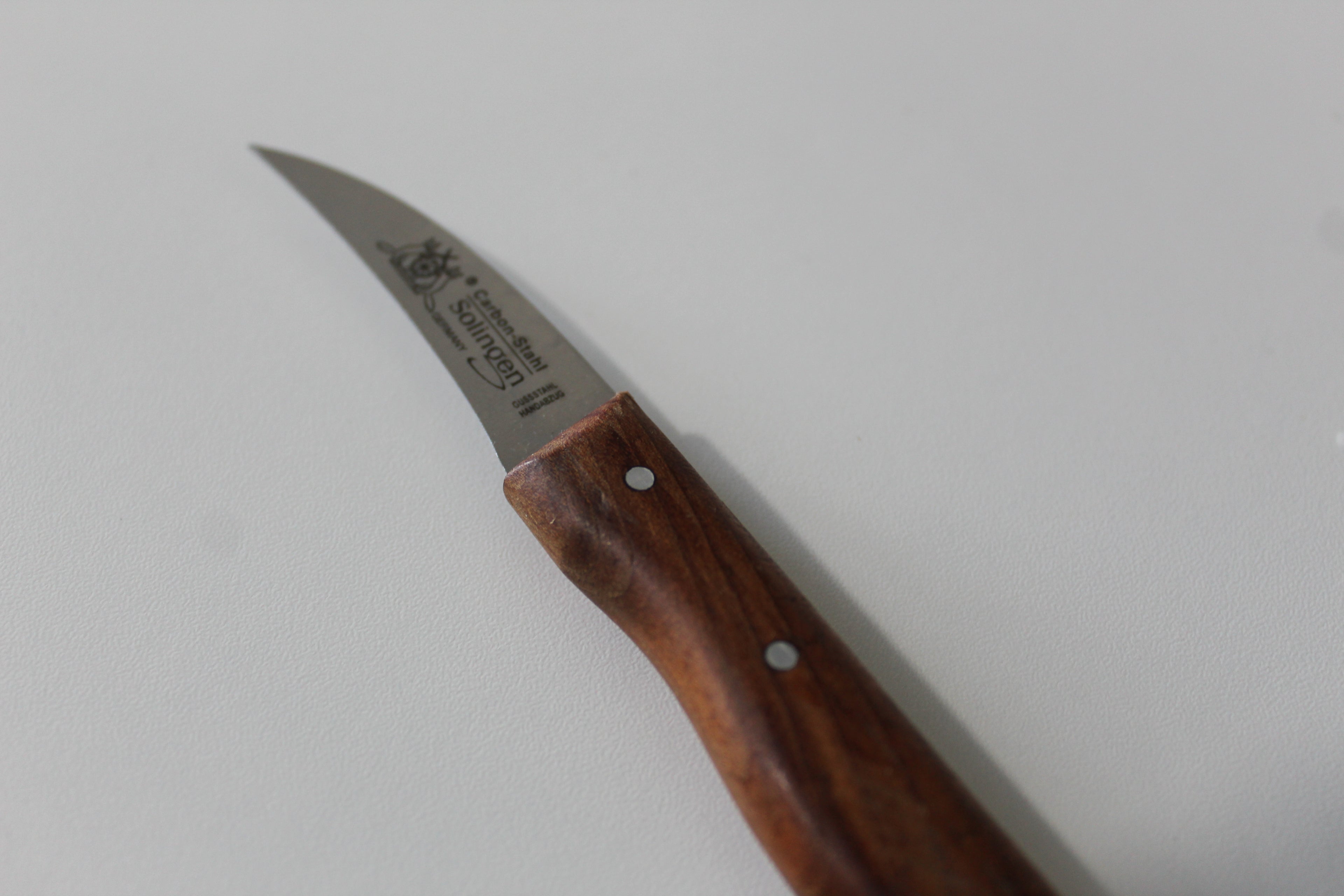 Schälmesser "Fuchs" 2,5" Kirschholzgriff rostend