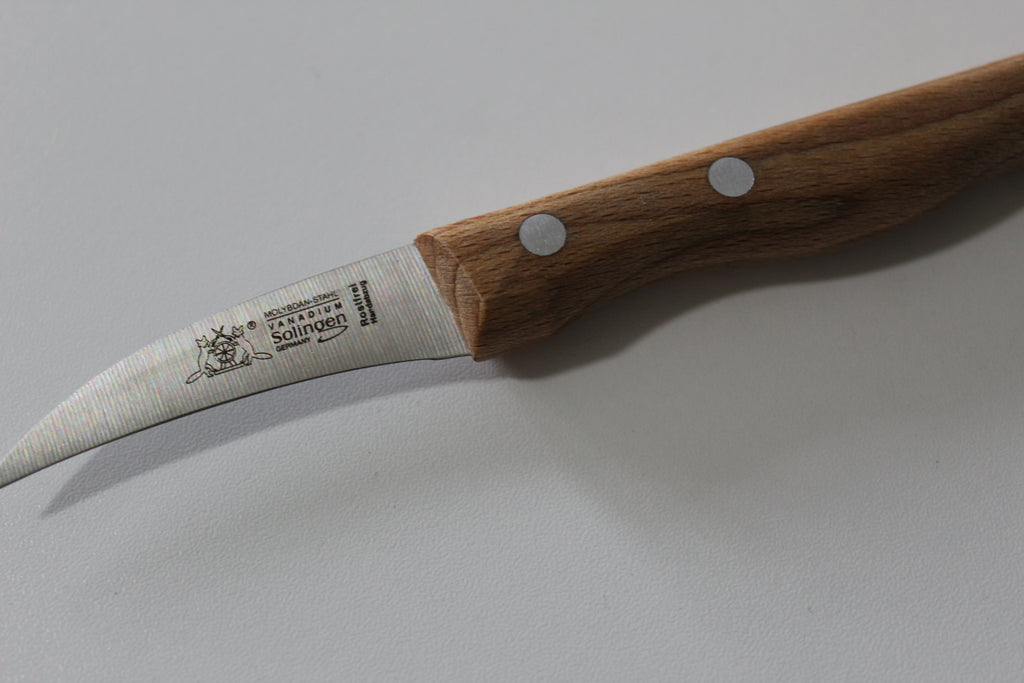 Schälmesser "Fuchs" 2,5" Bucheholzgriff rostfrei