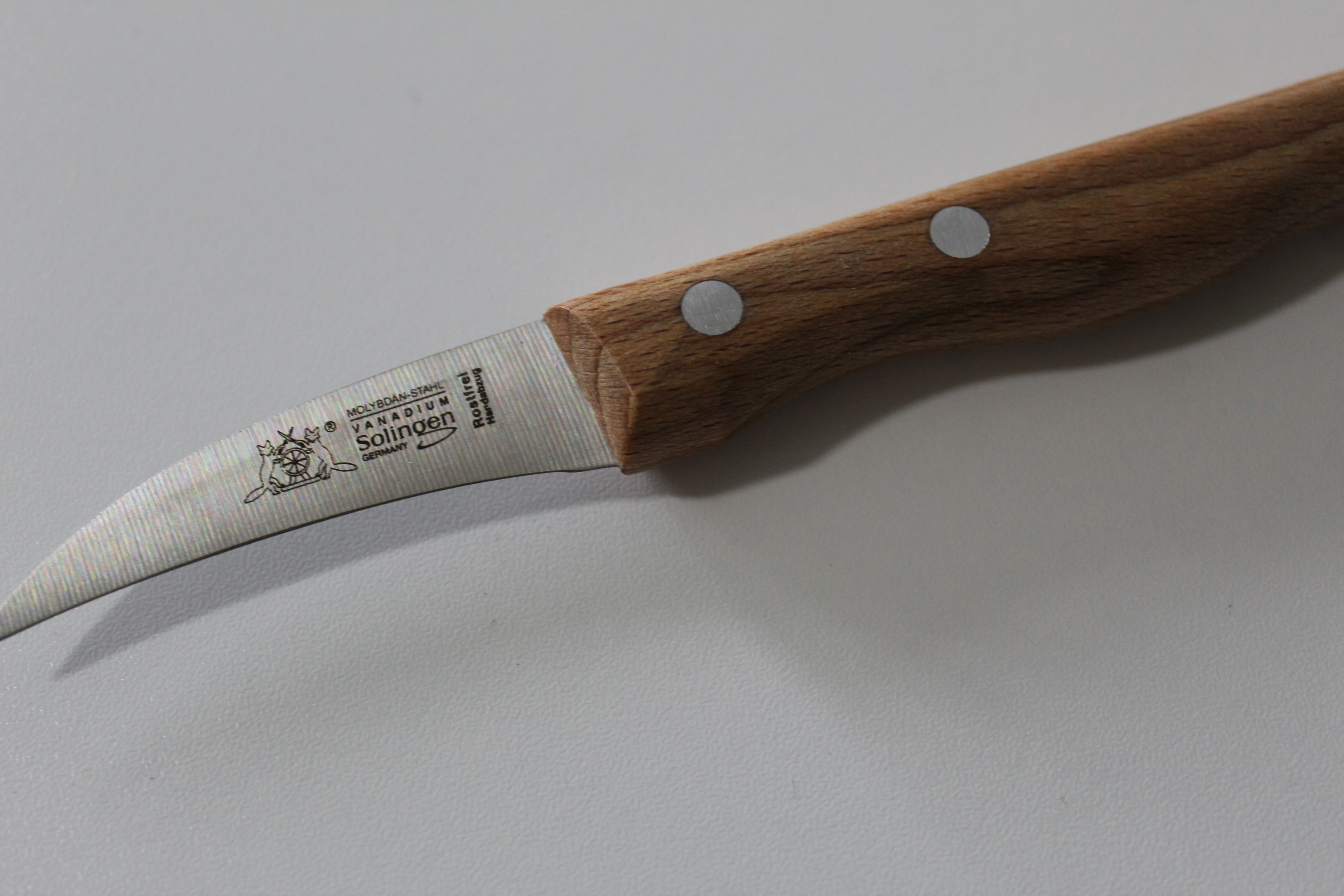 Schälmesser "Fuchs" 2,5" Bucheholzgriff rostfrei