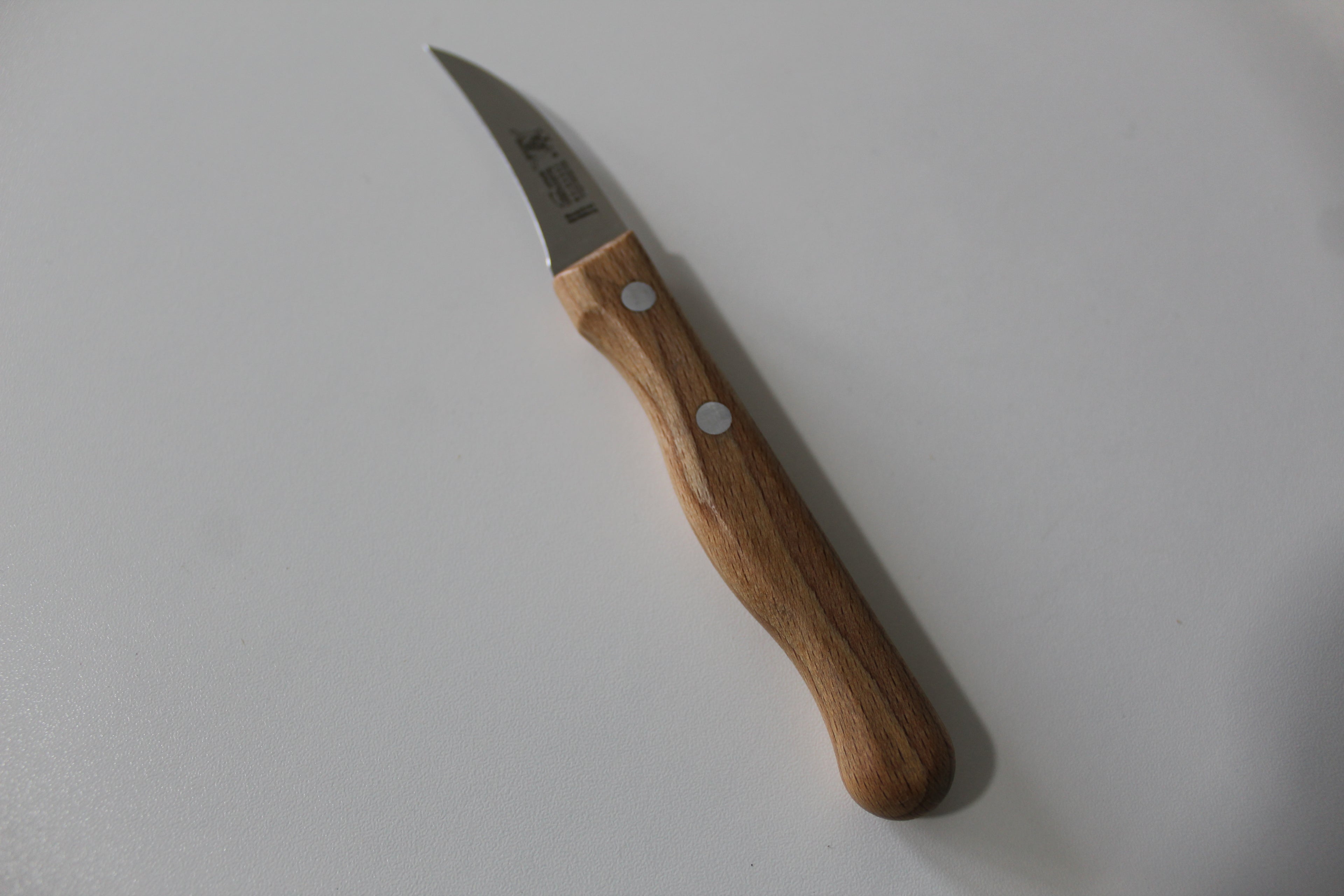 Schälmesser "Fuchs" 2,5" Bucheholzgriff rostfrei