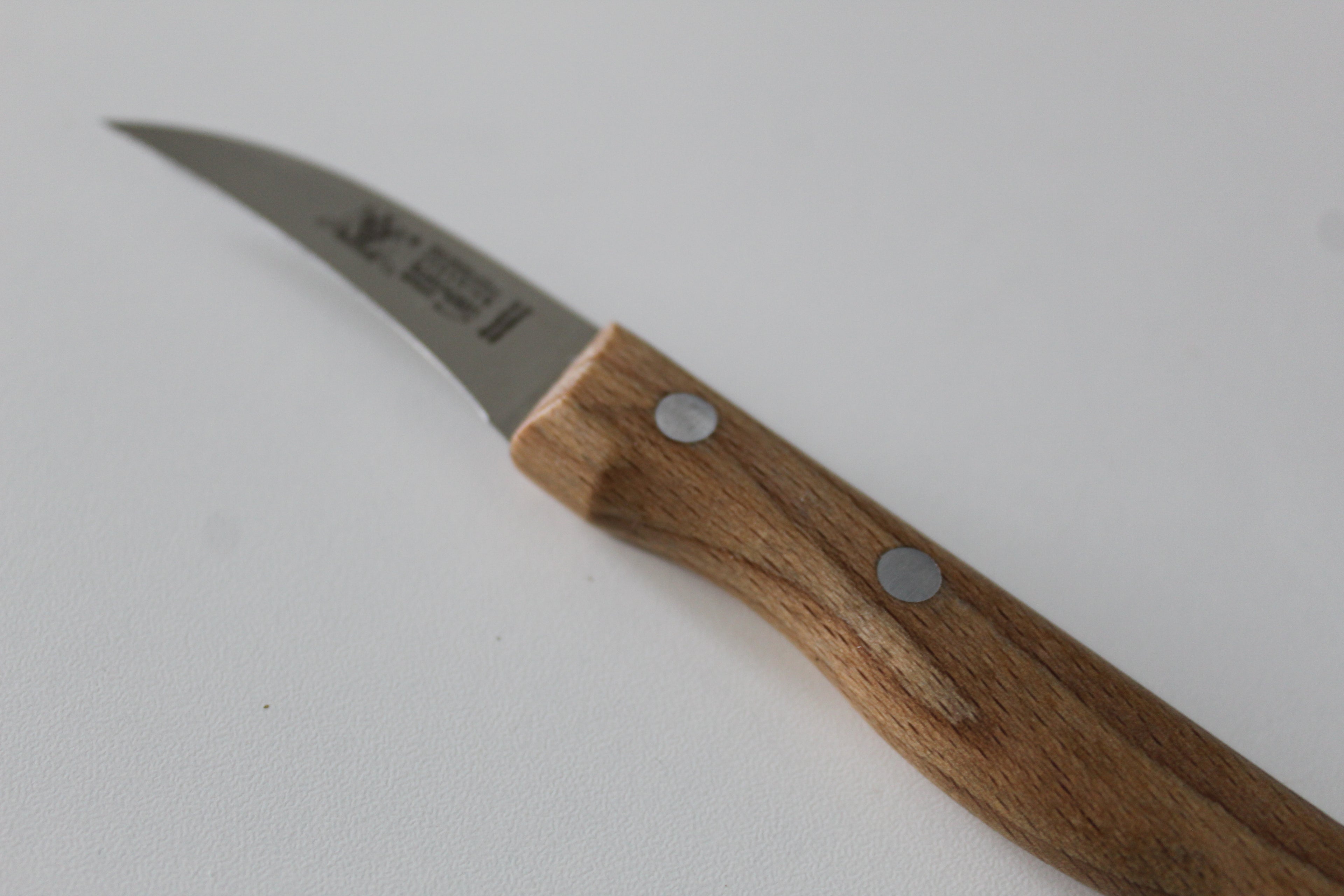 Schälmesser "Fuchs" 2,5" Bucheholzgriff rostfrei