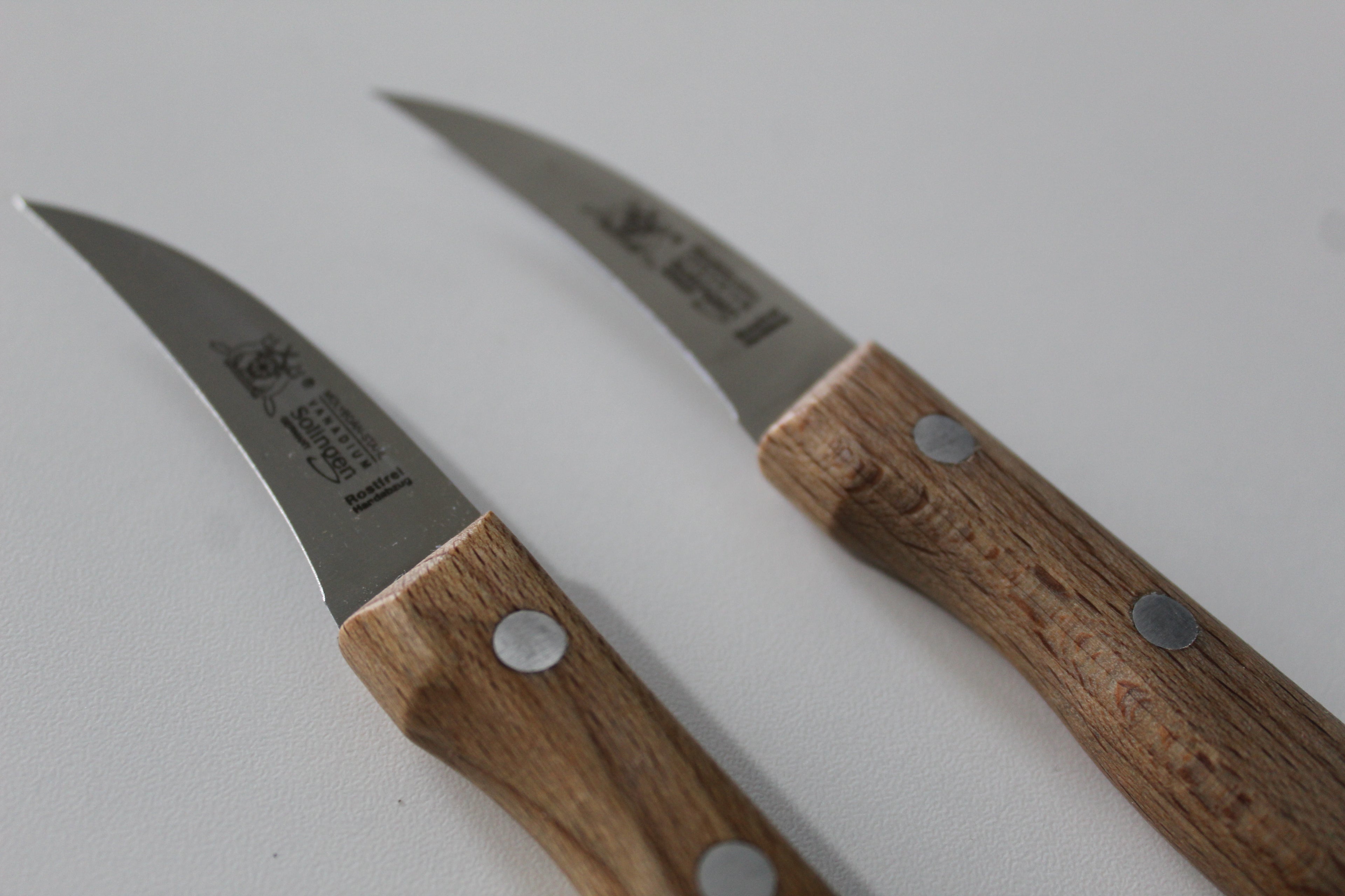 Schälmesser "Fuchs" 2,5" Bucheholzgriff rostfrei