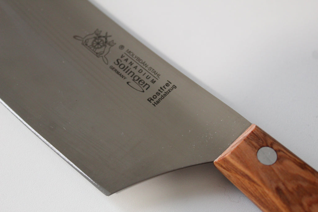 Barbequemesser 20 cm, Olivenholzgriff, rostfr. Molybdänklinge