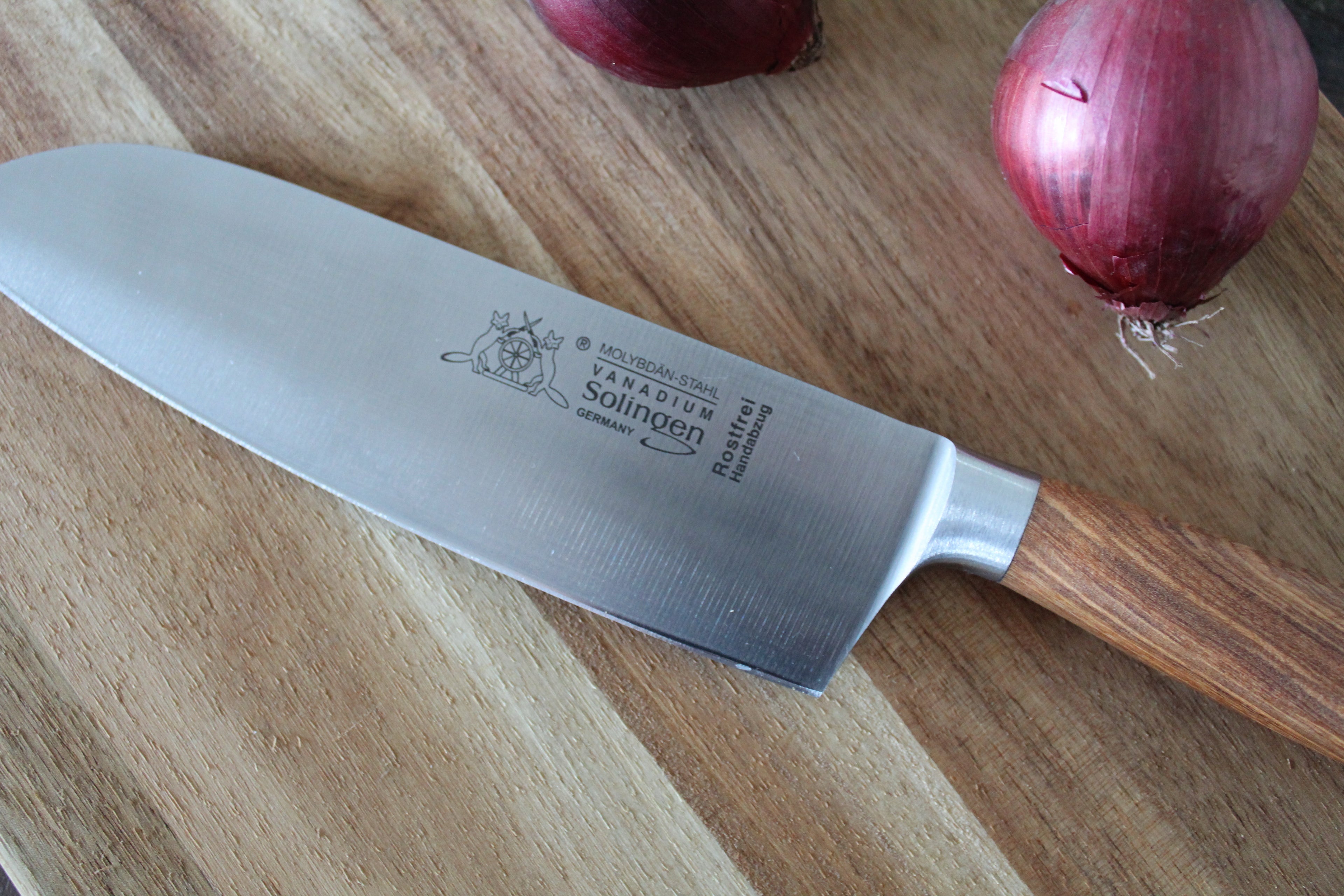 Santokumesser 16cm, Olivenholzgriff, made in Solingen