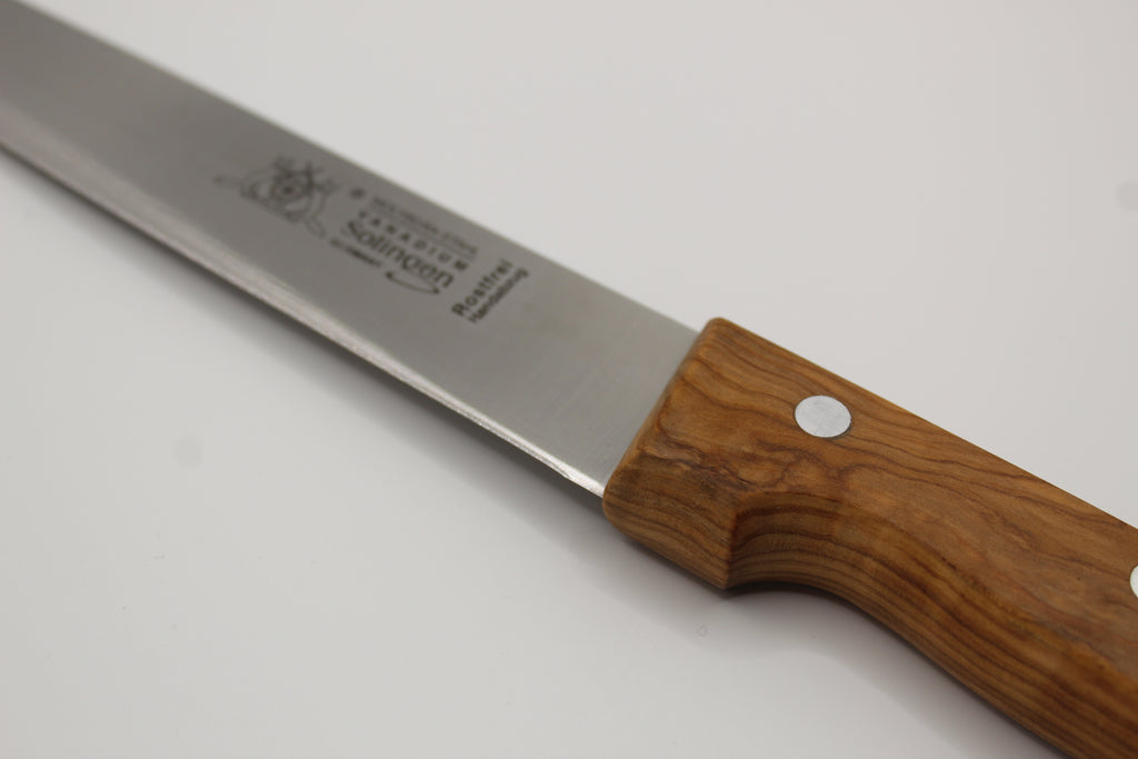Fleischmesser 20 cm, Olivenholzgriff, Edelstahlklinge
