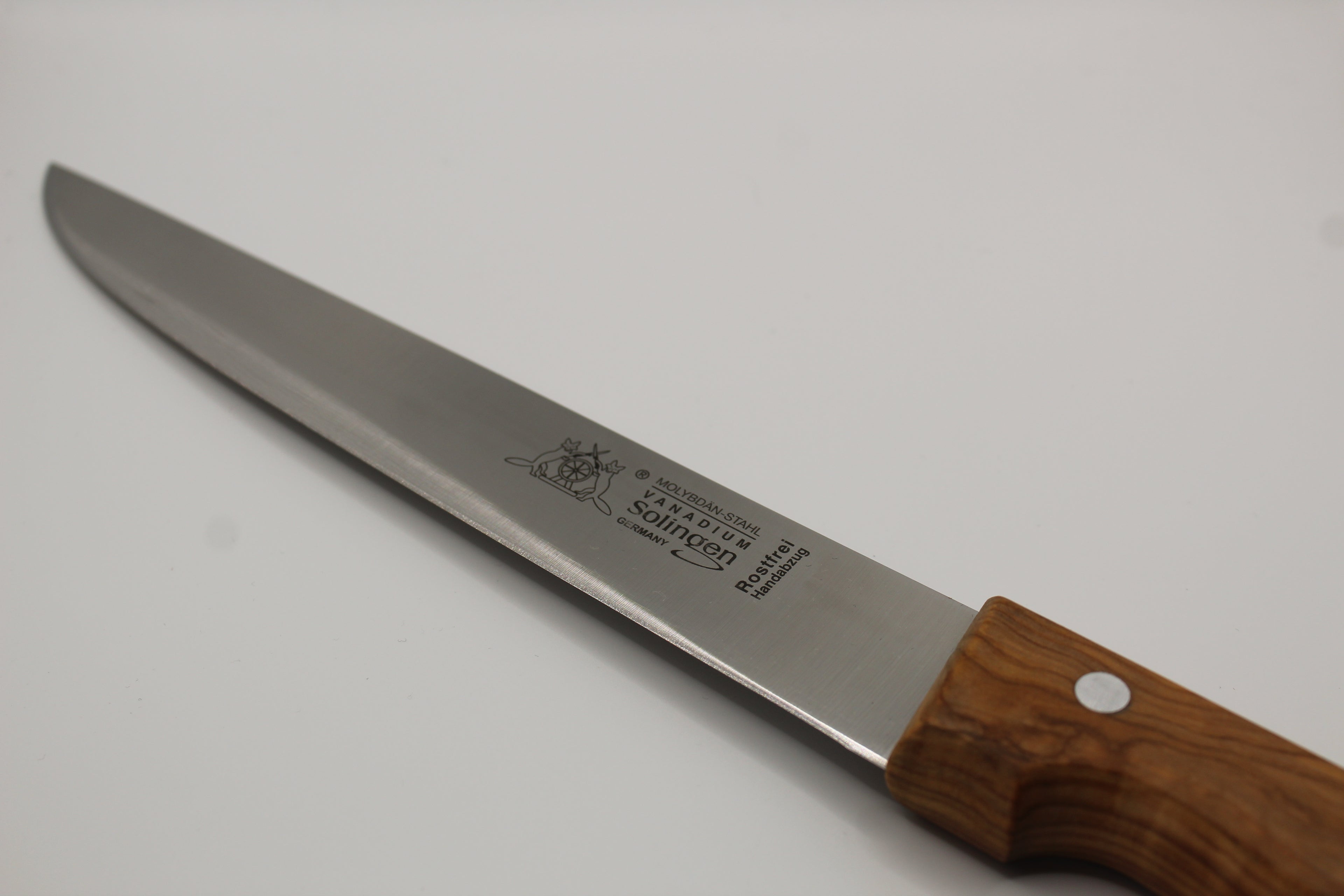 Fleischmesser 20 cm, Olivenholzgriff, Edelstahlklinge