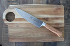 Cuchillo de cocinero 21cm, hoja forjada, acero inoxidable, mango de madera de olivo