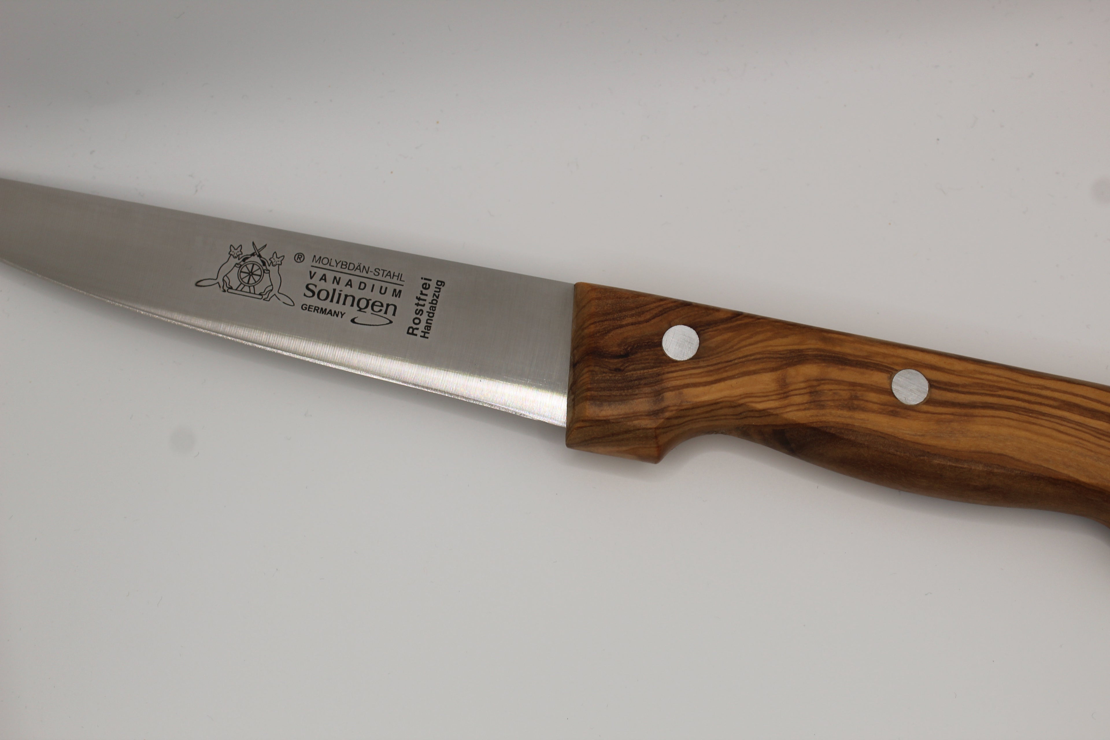 Fleischmesser 15 cm, Olivenholzgriff, Edelstahlklinge