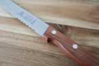 Fuchs Brotmesser 20 cm Wellenschliff Kirschholzgriff Made in Solingen