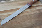 Fuchs Brotmesser 20 cm Wellenschliff Kirschholzgriff Made in Solingen