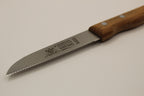 "Fuchs" Schälmesser 4,5 Zoll Wellenschliff Buchenholzgriff Made in Solingen