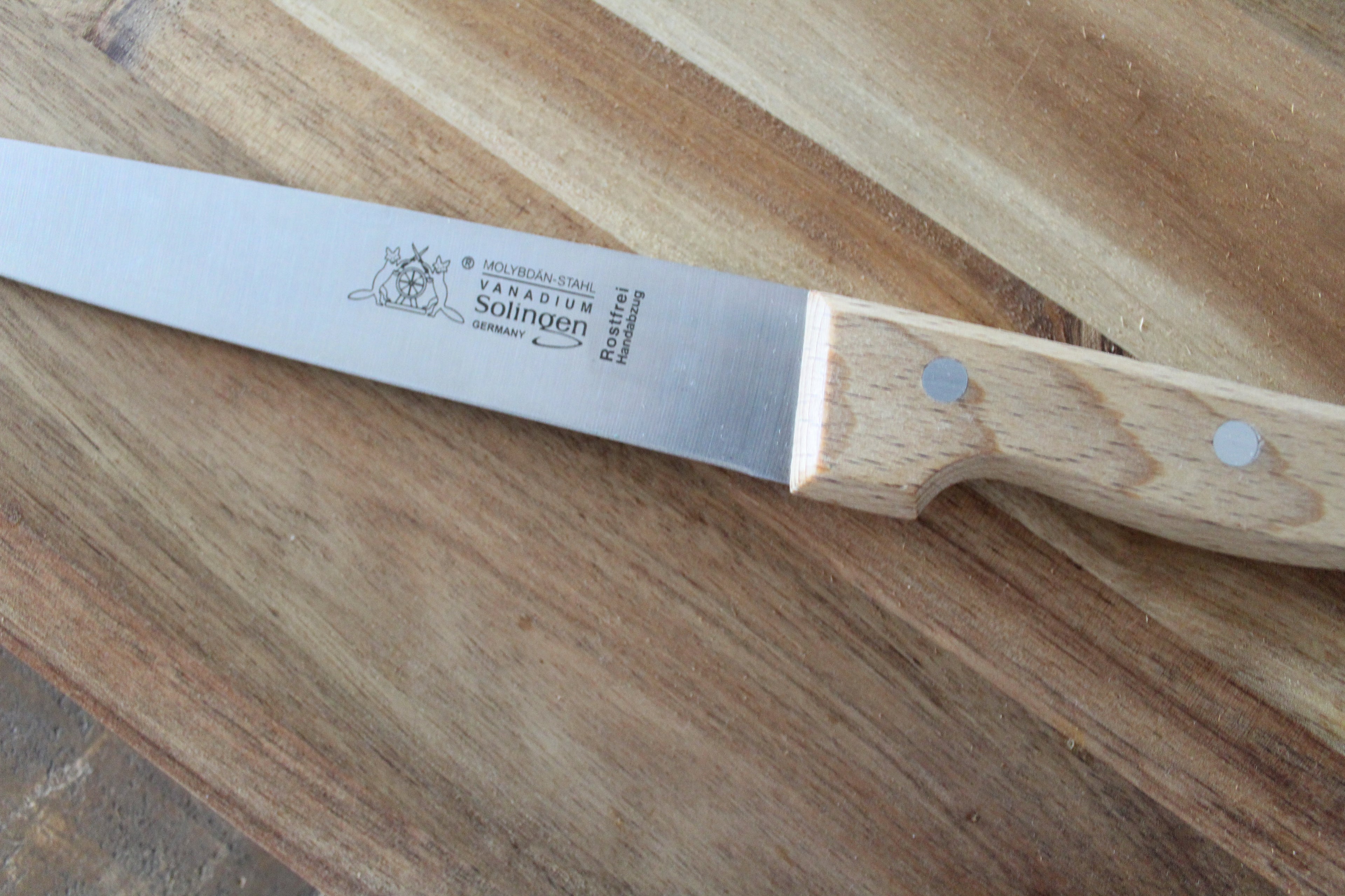 Fleischmesser 20 cm, Bucheholzgriff, Edelstahlklinge