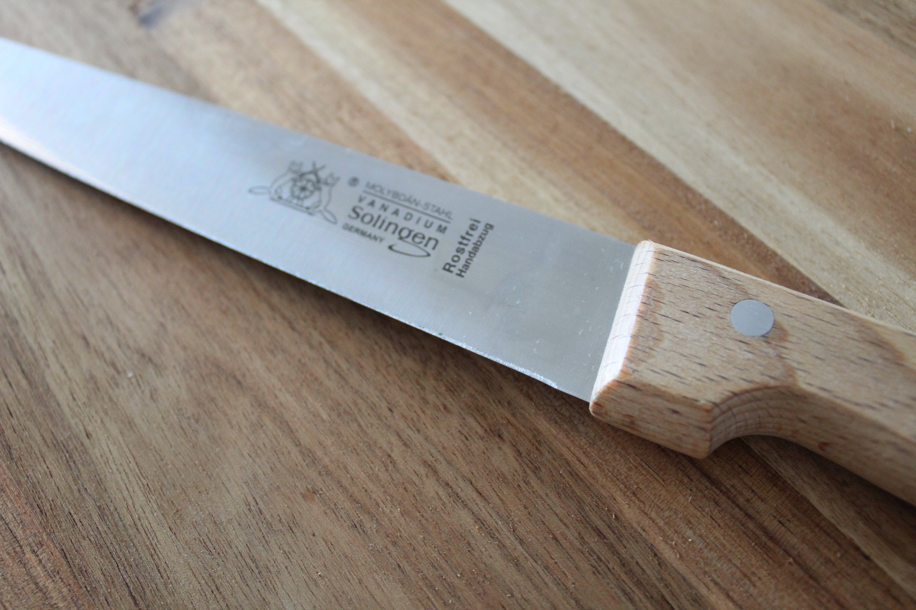 Fleischmesser 20 cm, Bucheholzgriff, Edelstahlklinge