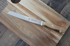 Brotmesser "Fuchs" 20 cm Wellenschliff Buchenholzgriff Made in Solingen