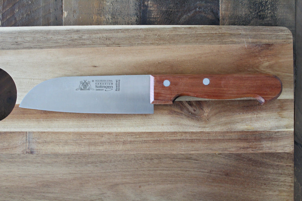 Santokumesser 15cm, Kirschholzgriff, Edelstahlklinge