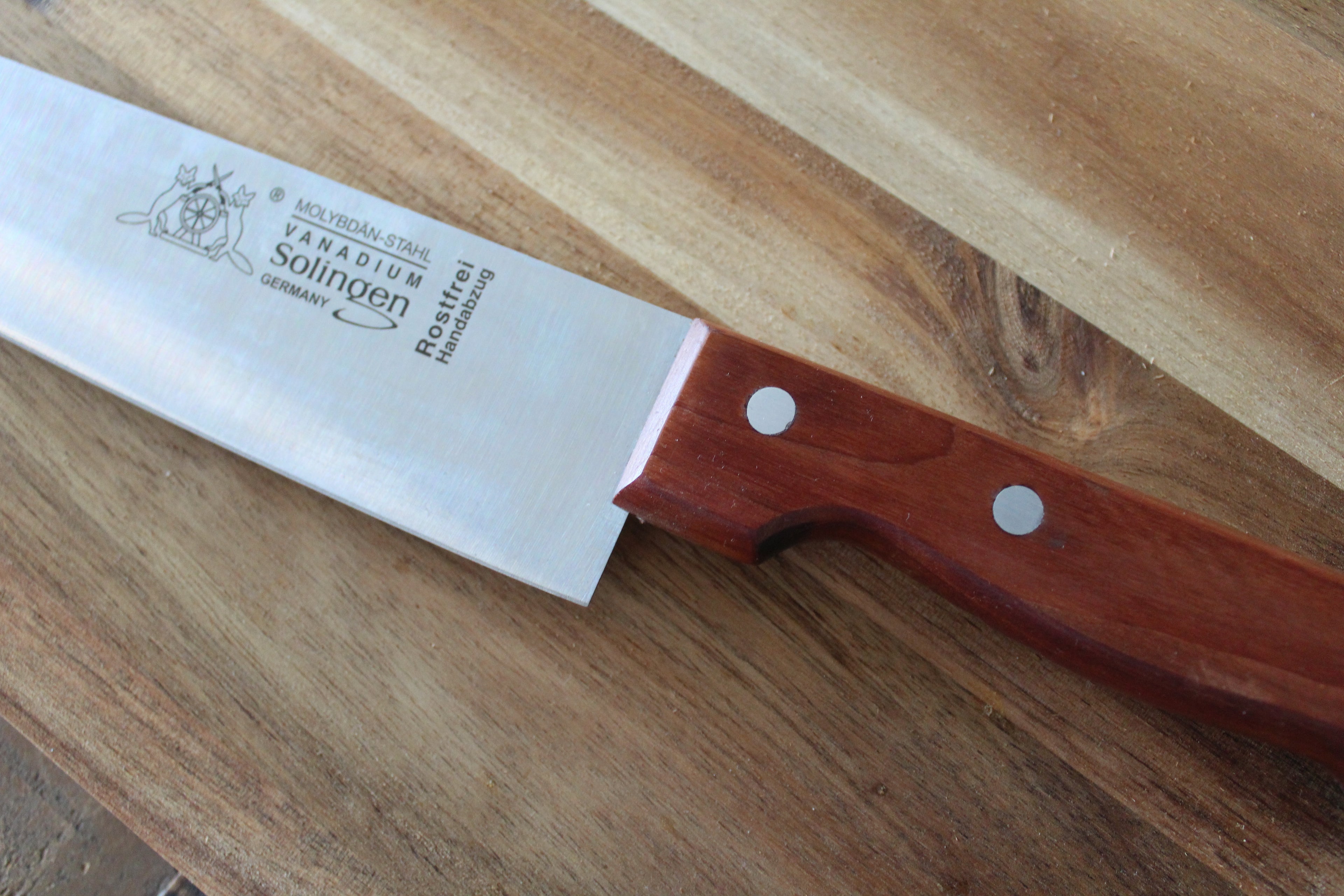 Santokumesser 20 cm, Kirschholzgriff, Edelstahlklinge