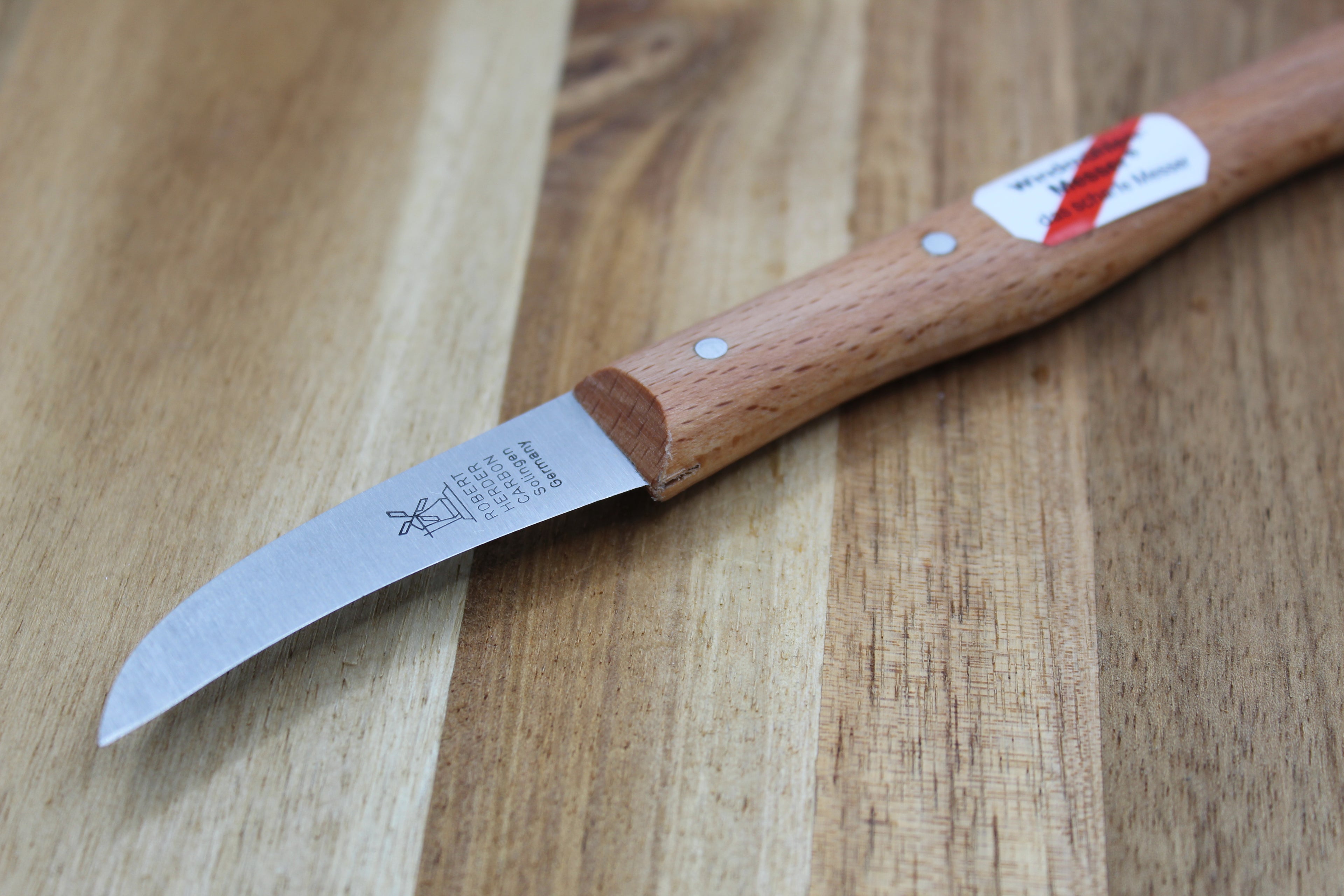 Cuchillo de cocina Windmühle Solingen: ¡curvado, no inoxidable!