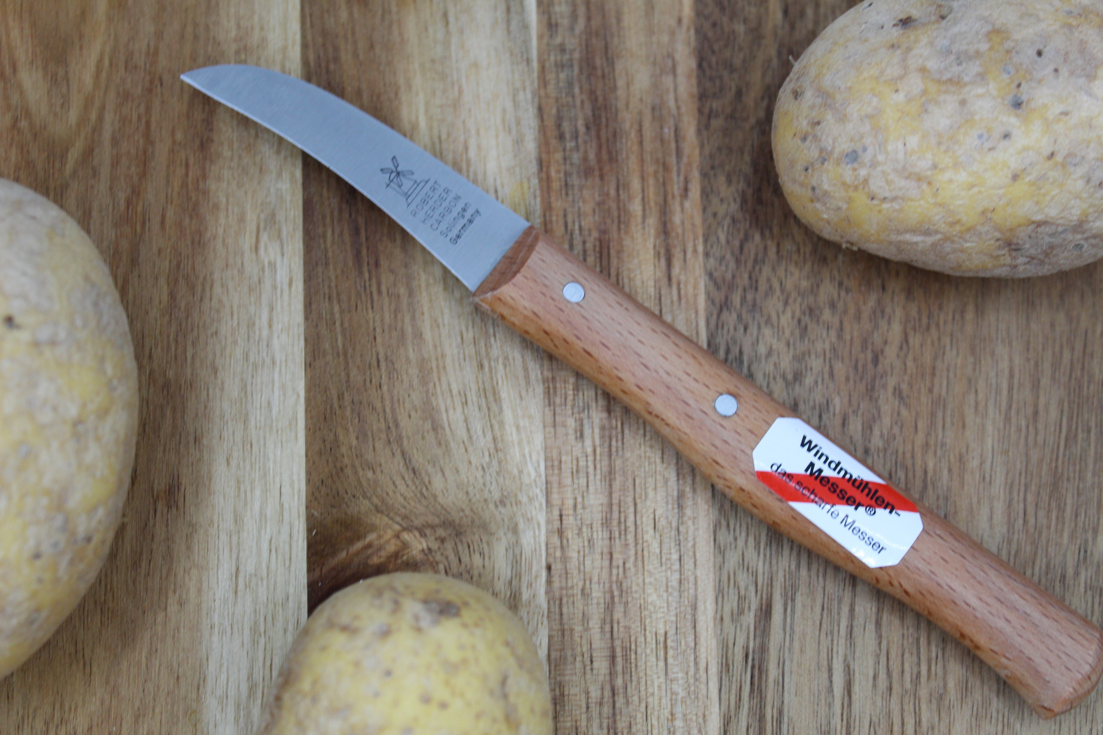 Cuchillo de cocina Windmühle Solingen: ¡curvado, no inoxidable!