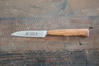 Küchenmesser 10cm, geschmiedete Klinge, rostfrei, Olivenholzgriff, Made in Solingen